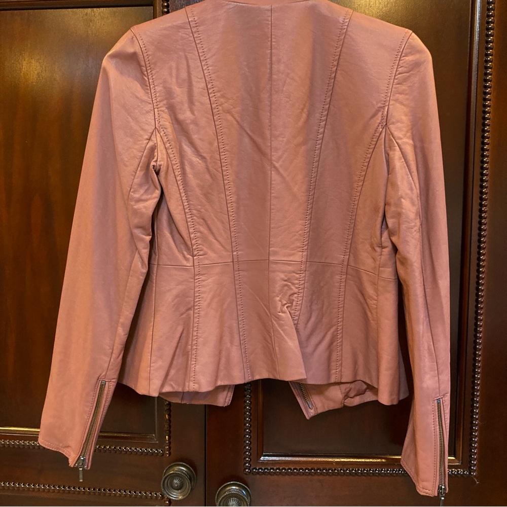 😃Host Pick 🎉 NWT The Limited Faux Leather Mauve Moto Jacket, Size XS - Picture 2 of 11
